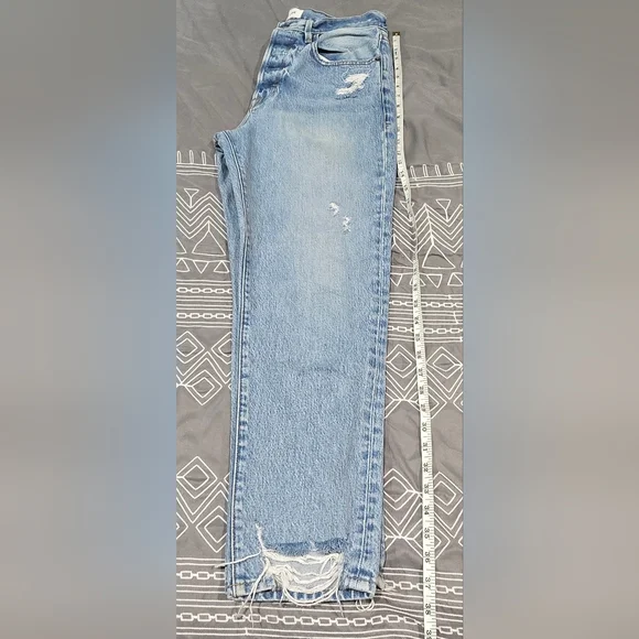FRAME Le Original High Waisted Straight Leg Ripped Jeans Size 27 - Picture 2 of 9